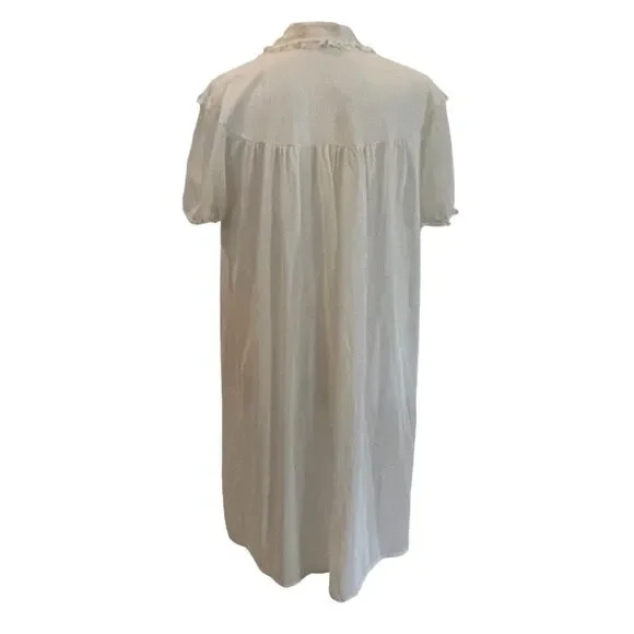 VTG Miss Siren SIZE MEDIUM Womens Tricot Butterfly Embroidered Cottage Nightgown - Picture 2 of 6